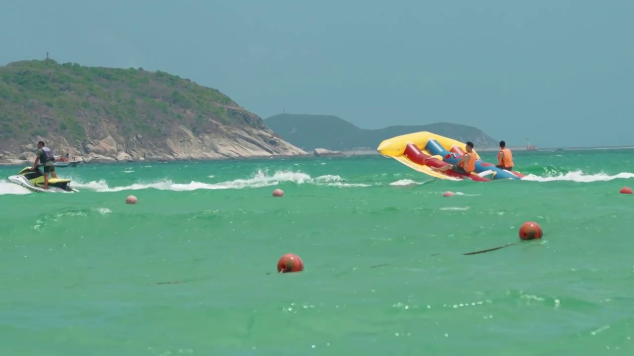 海南三亚亚龙湾风光视频素材