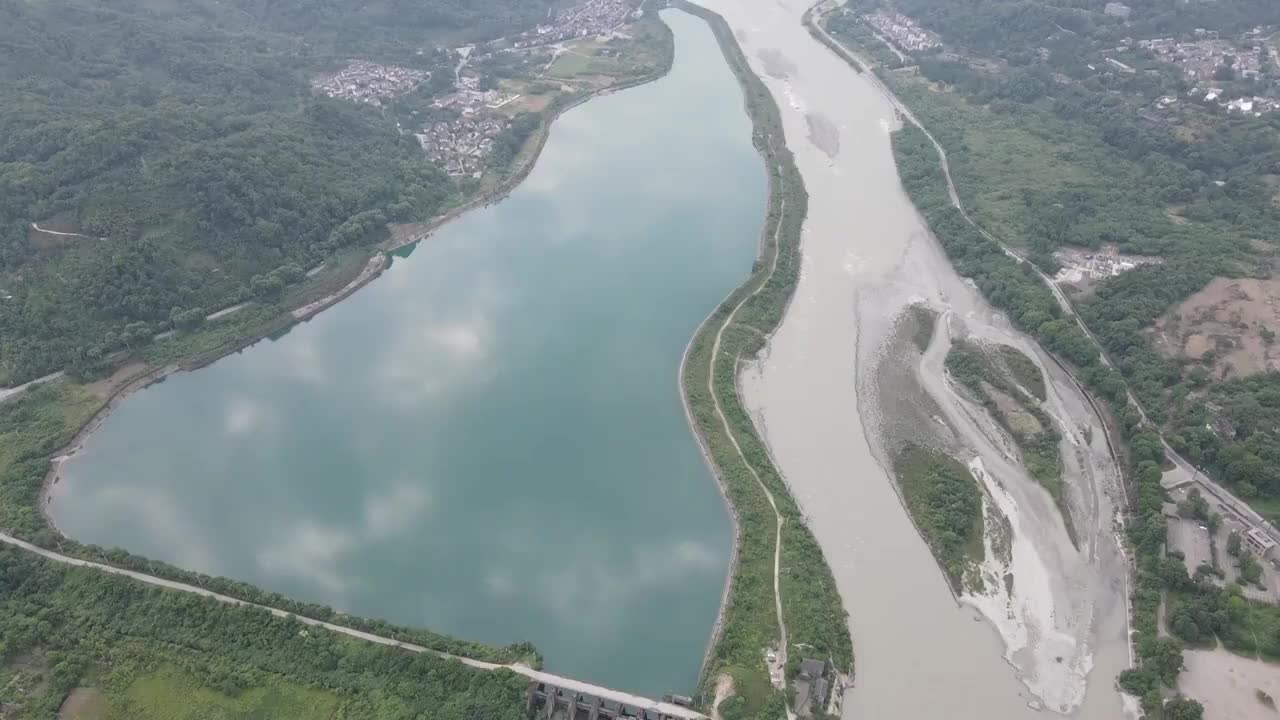 都江堰湖泊视频素材