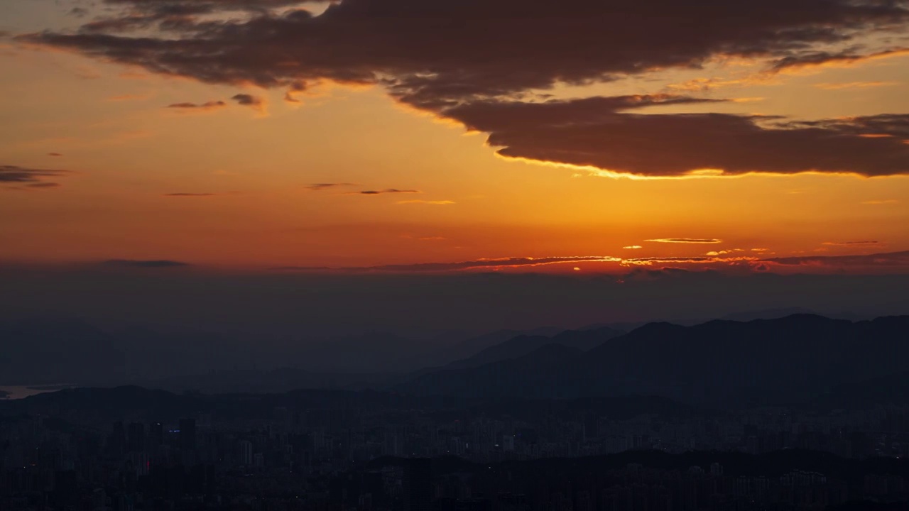 落日归山海视频素材