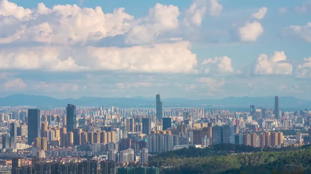 昆明长虫山城市风光视频素材