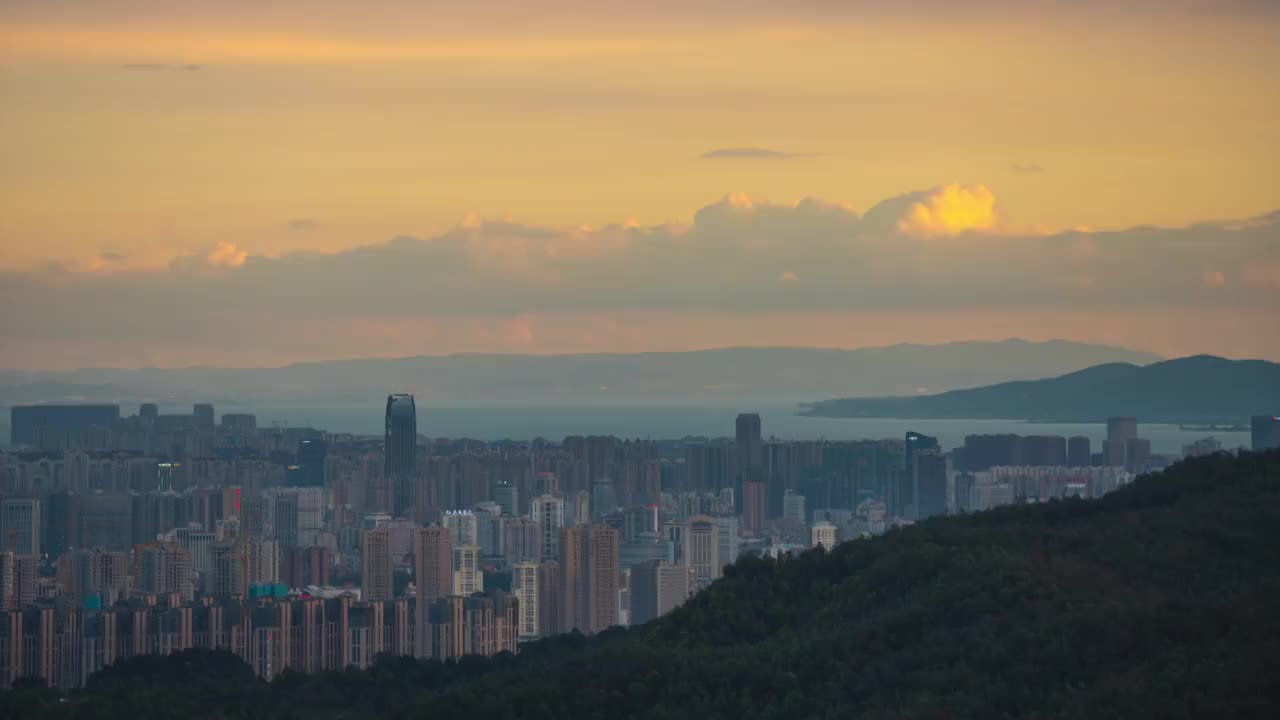 昆明长虫山城市风光视频素材