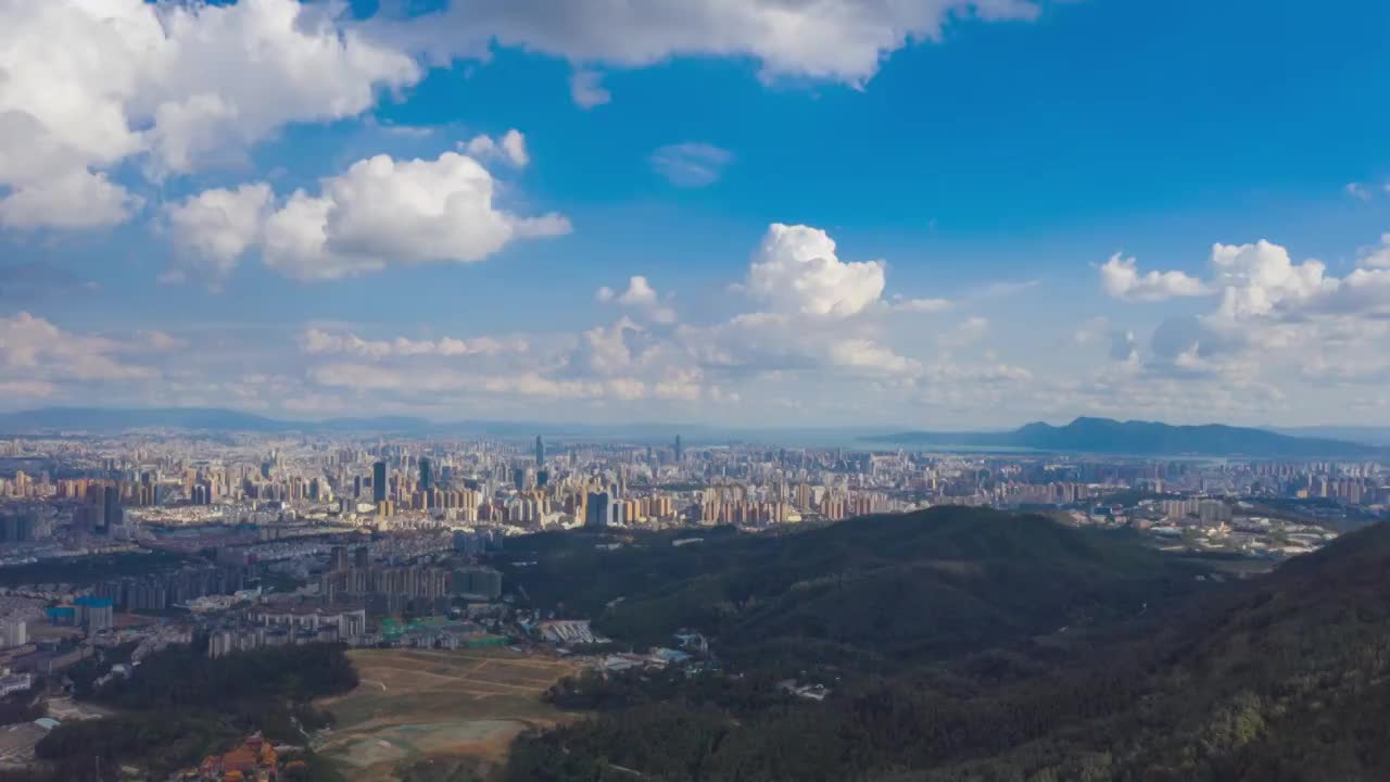 昆明长虫山城市风光视频素材