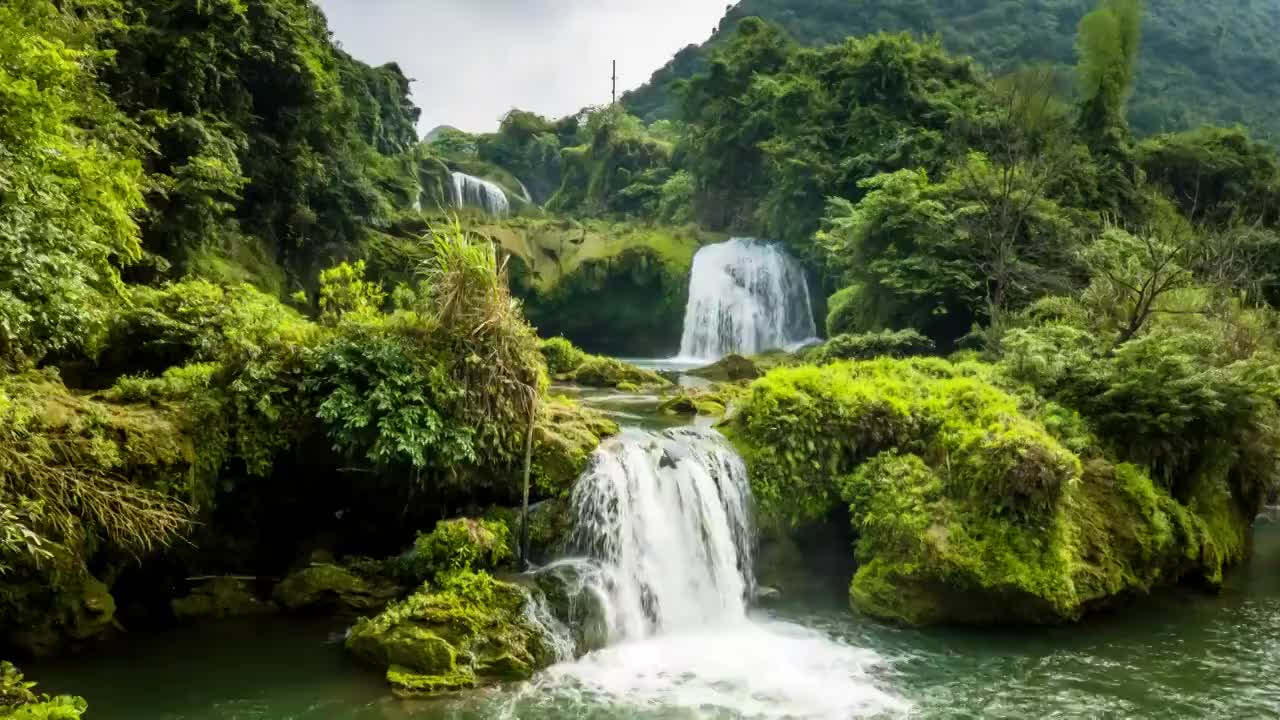 广西百色靖西市爱布瀑布视频素材