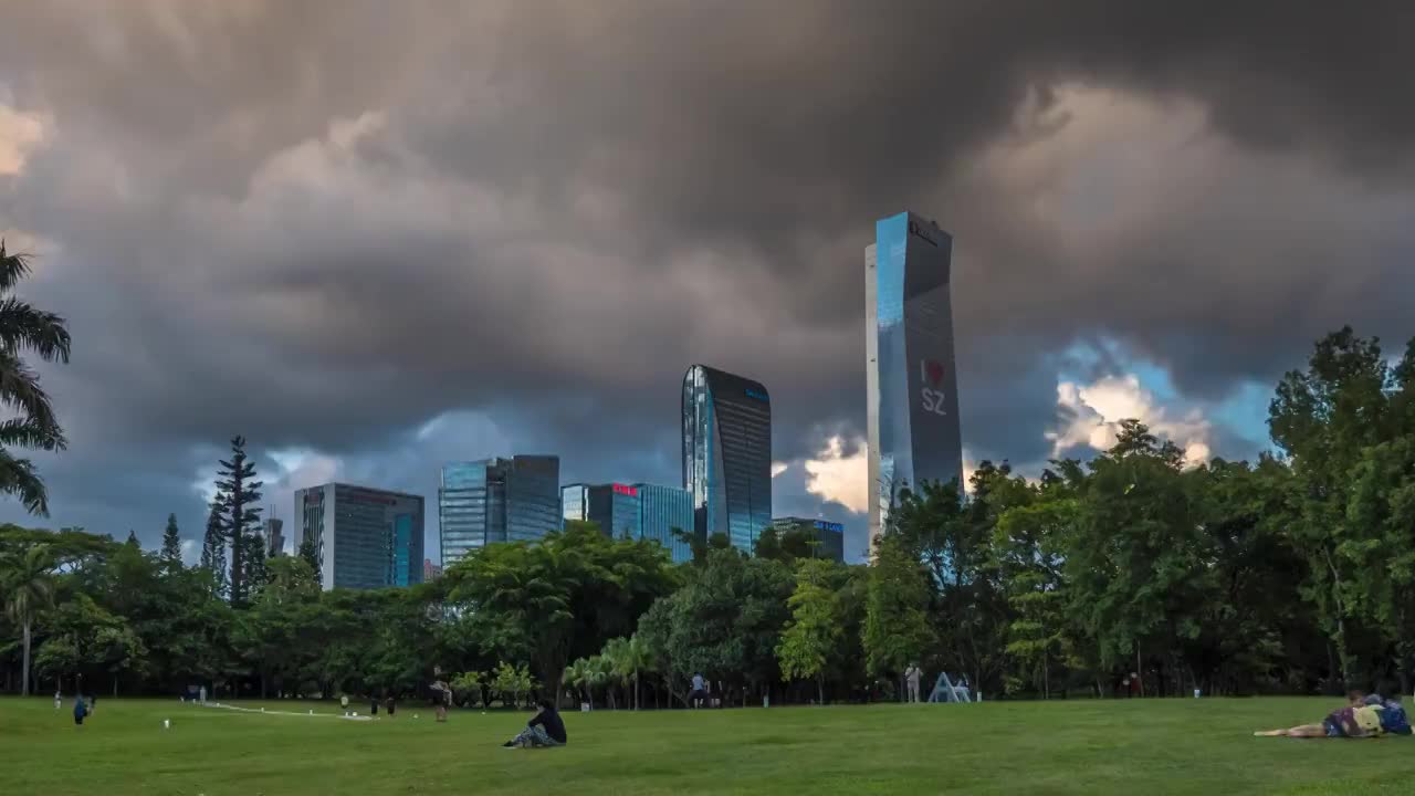 深圳科技园腾讯大厦汉京金融中心大厦等现代建筑视频素材