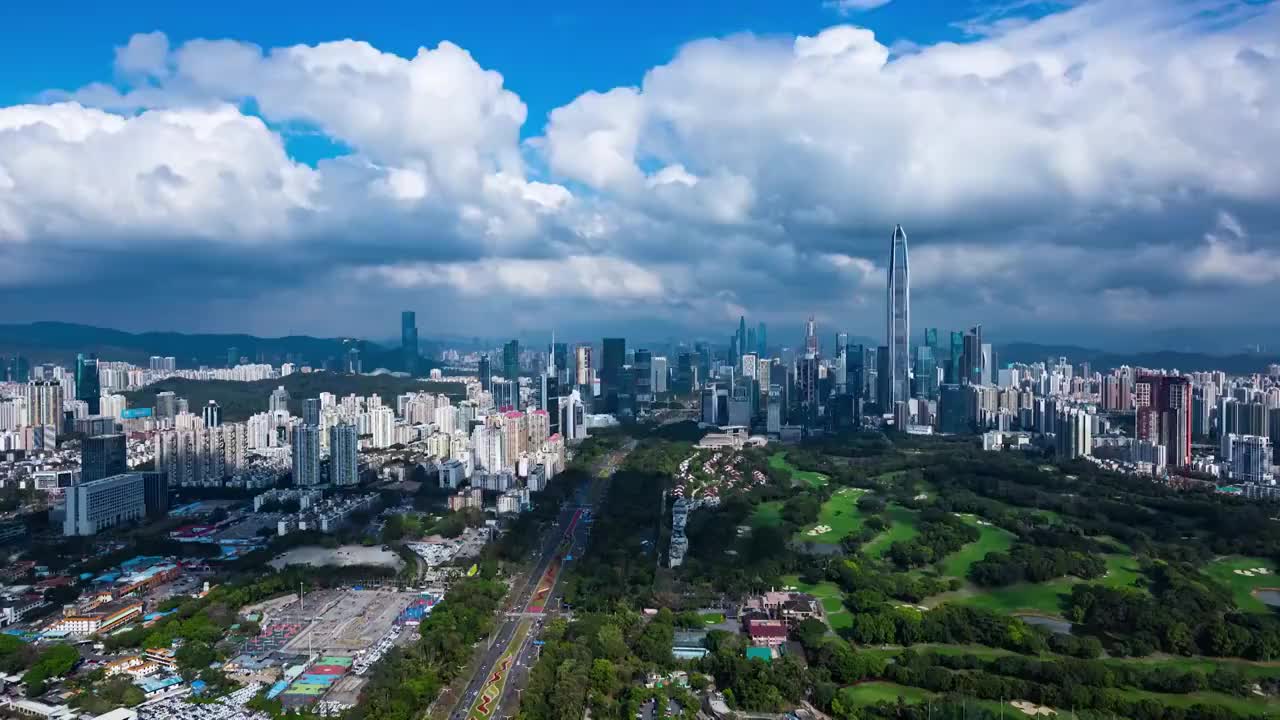 深圳福田城市道路建筑群视频素材