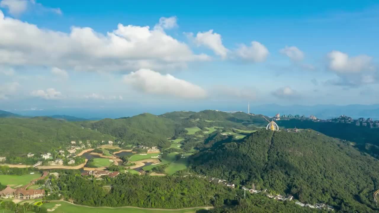 深圳东部华侨城-大华兴寺延时 4K 25P视频素材