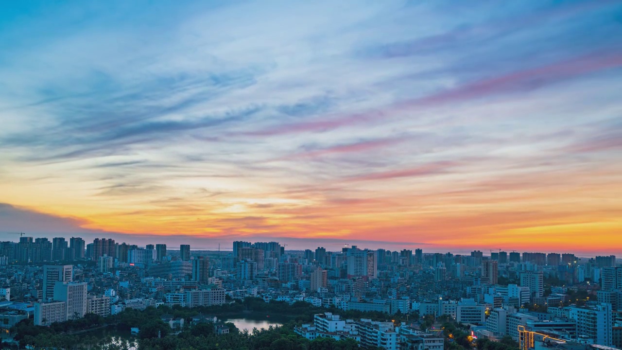 都市朝霞延迟视频素材