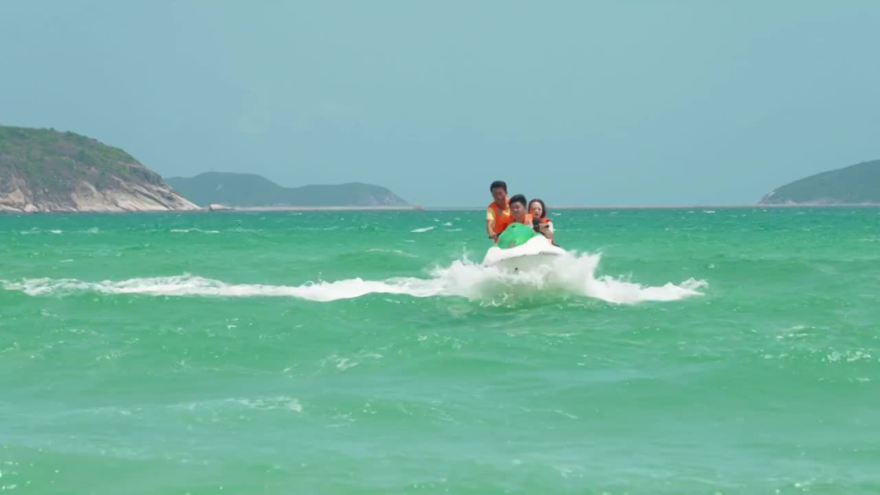 海南三亚亚龙湾风光视频素材