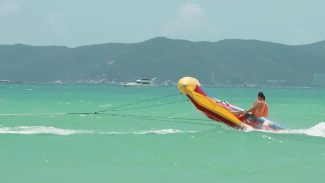 海南三亚亚龙湾风光视频素材