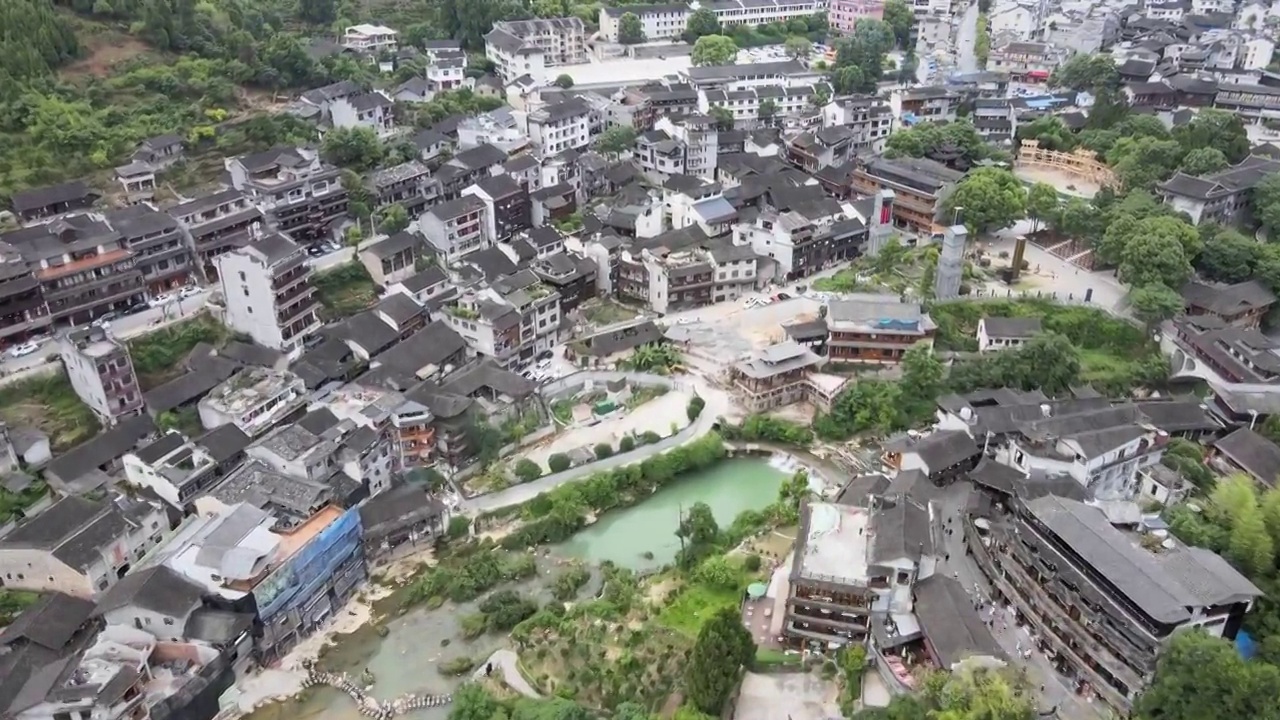 湘西乡村建筑群视频素材