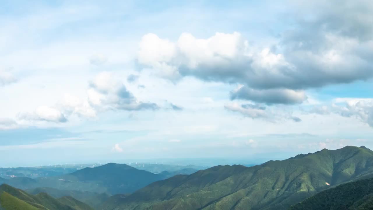 自然风光山脉山峰，自然地理，蓝天白云视频素材