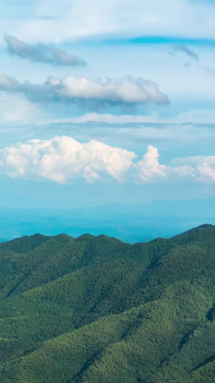 自然风光山脉山峰，自然地理，蓝天白云视频素材