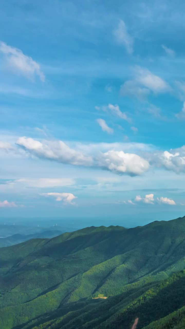 自然风光山脉山峰，自然地理，蓝天白云视频素材