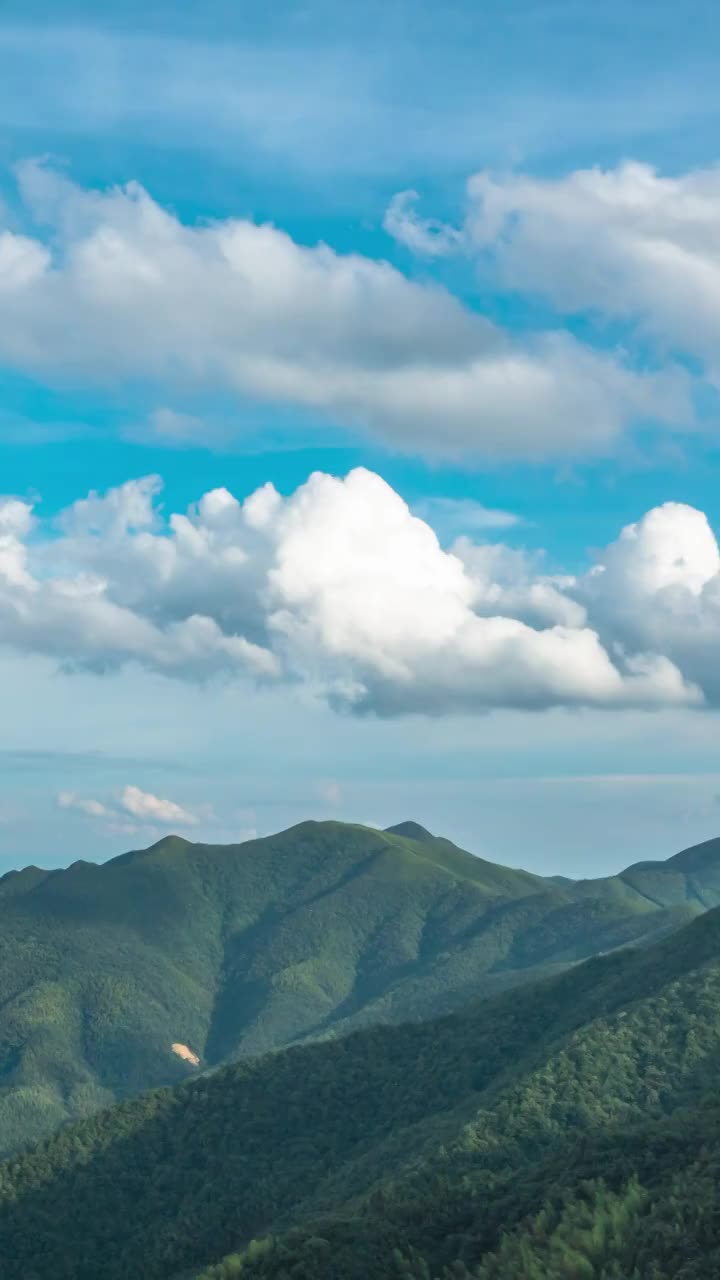 自然风光山脉山峰，自然地理，蓝天白云视频素材