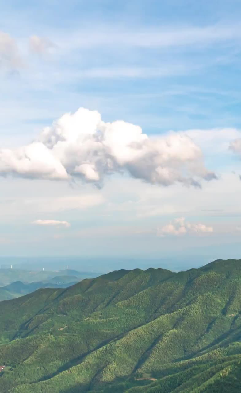 户外山景延时摄影蓝天白云4k视频素材