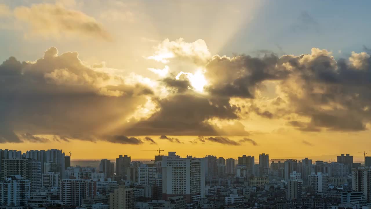 都市日出延迟视频素材