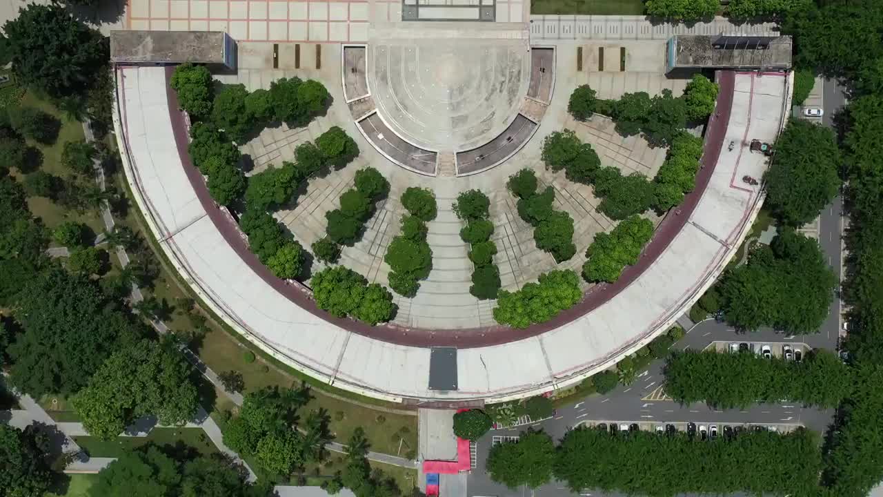 广东省广州市增城区增城广场航拍视频素材