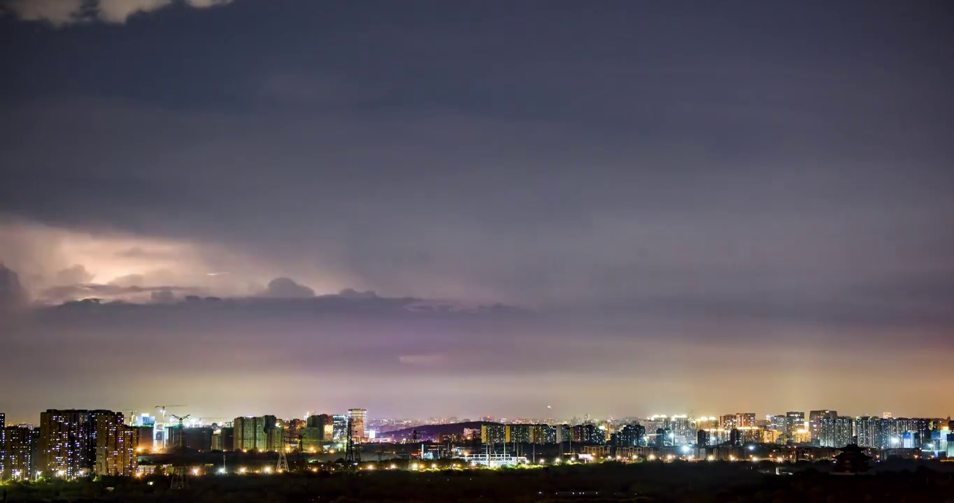 北京石景山上空的雷暴和电闪雷鸣视频素材