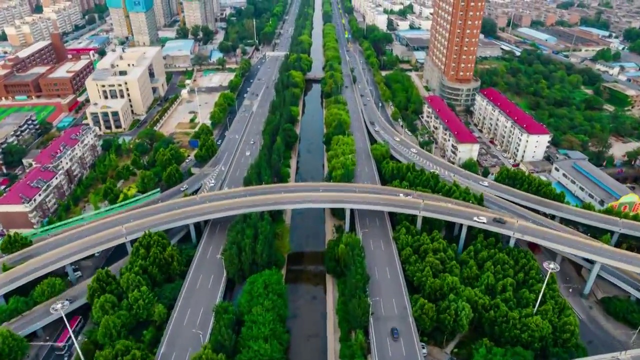 城市高架桥延时视频素材