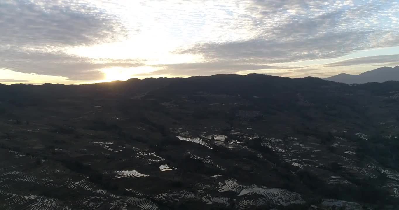 航拍元阳梯田视频素材