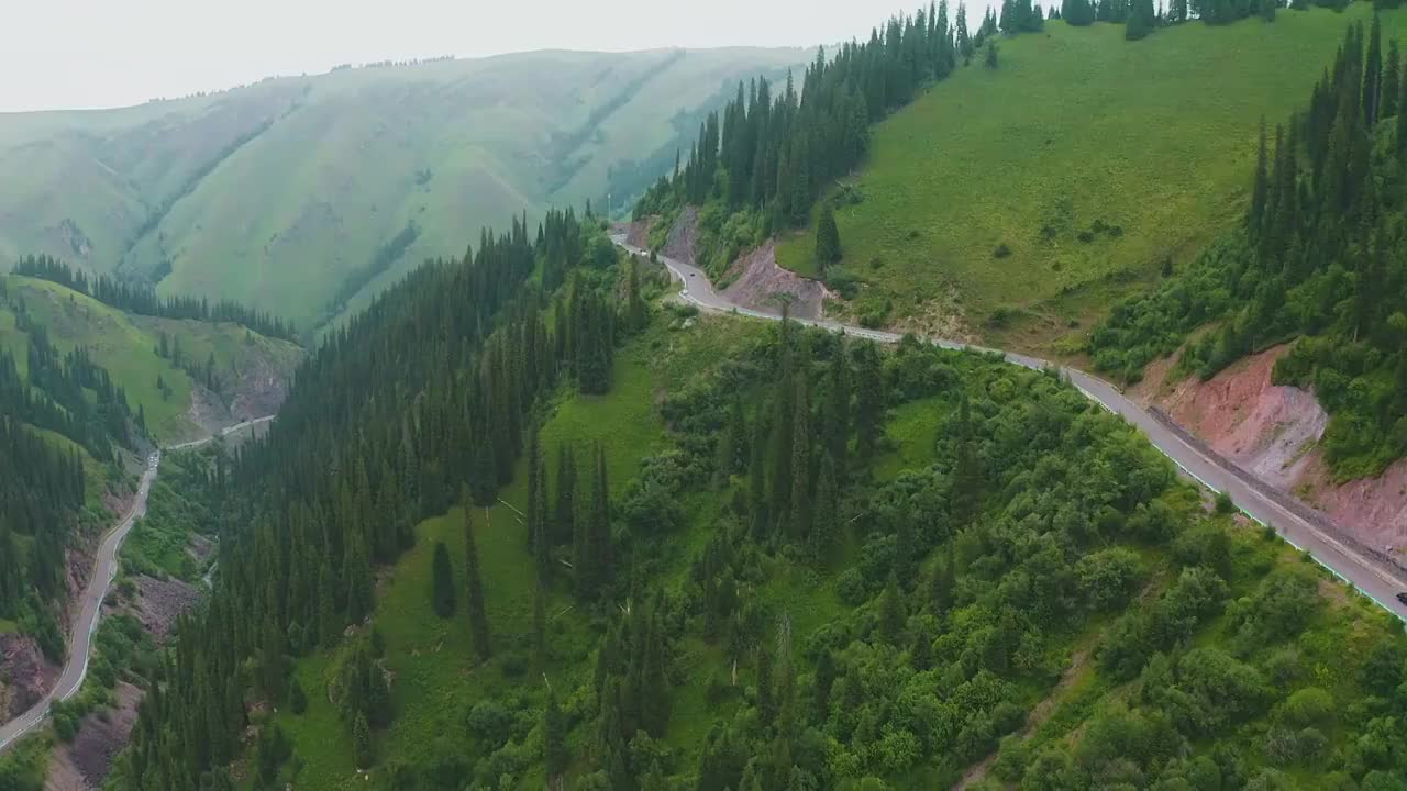 独库公路乔尔玛航拍视频视频素材