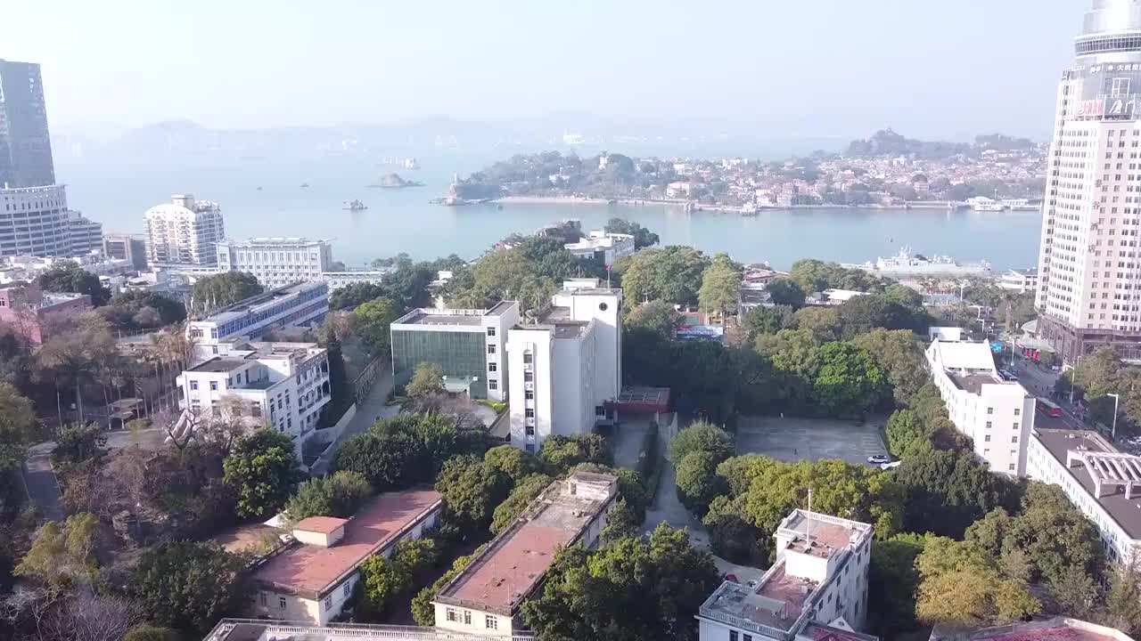 厦门 地标 航拍素材 福建省 厦门市 城市 厦门大学 商业视频素材