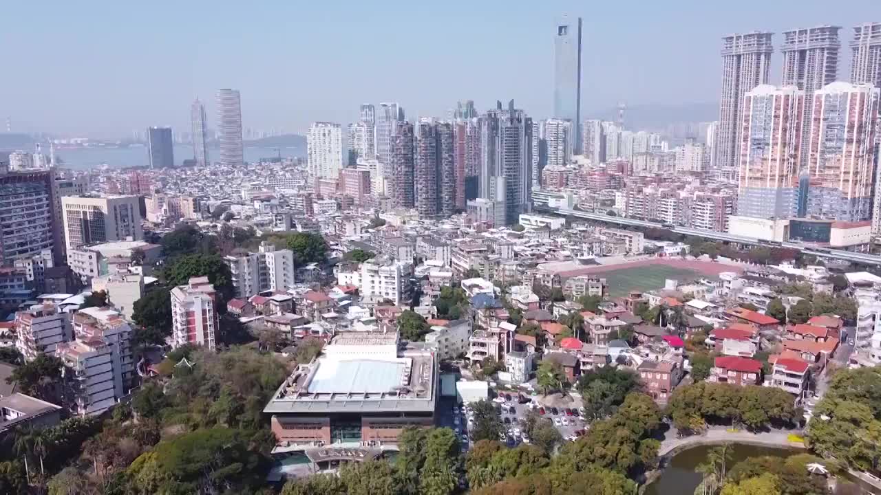 厦门 地标 航拍素材 福建省 厦门市 城市 厦门大学 商业视频素材