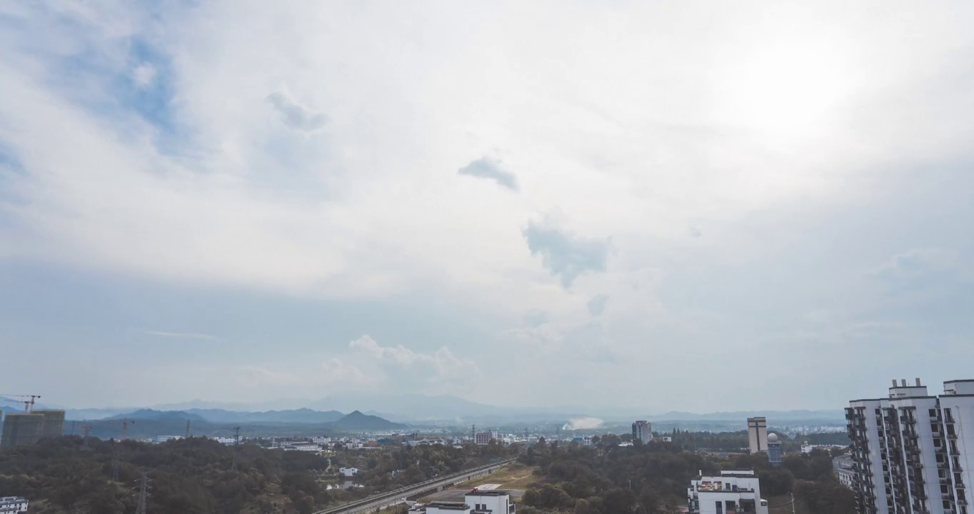 安徽省黄山市屯溪区西部云和阵雨视频素材