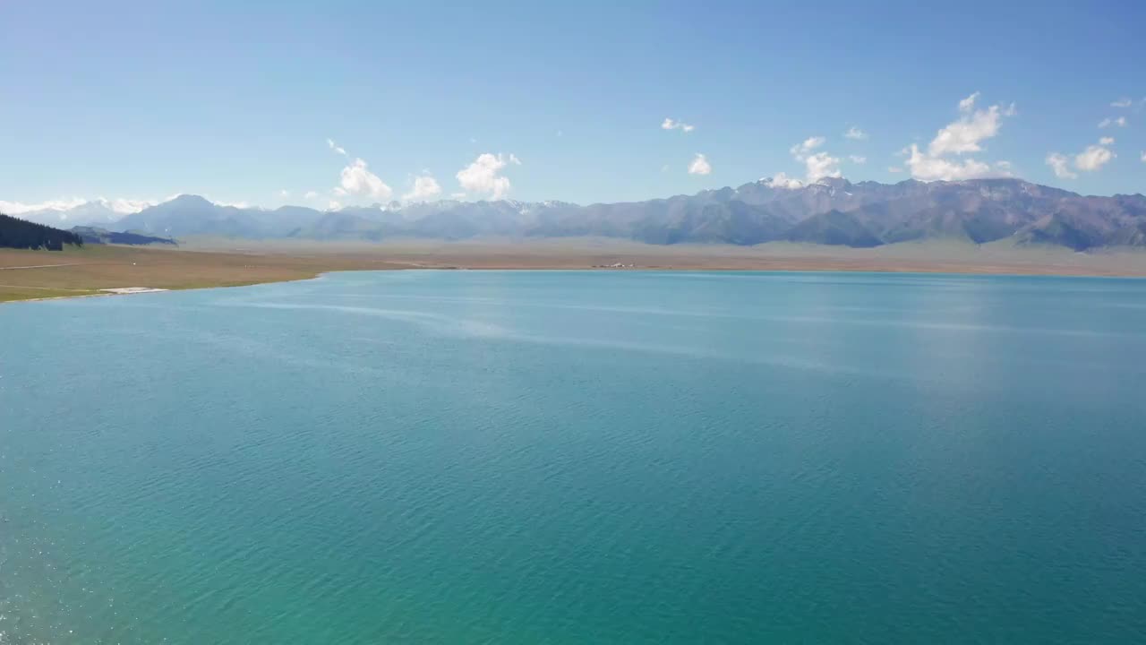 中国新疆赛里木湖夏季风景视频素材