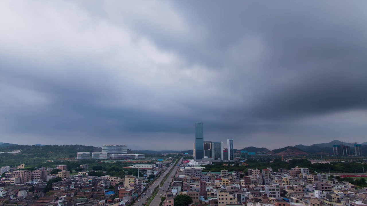 广东省汕尾城市云层延时视频素材视频素材