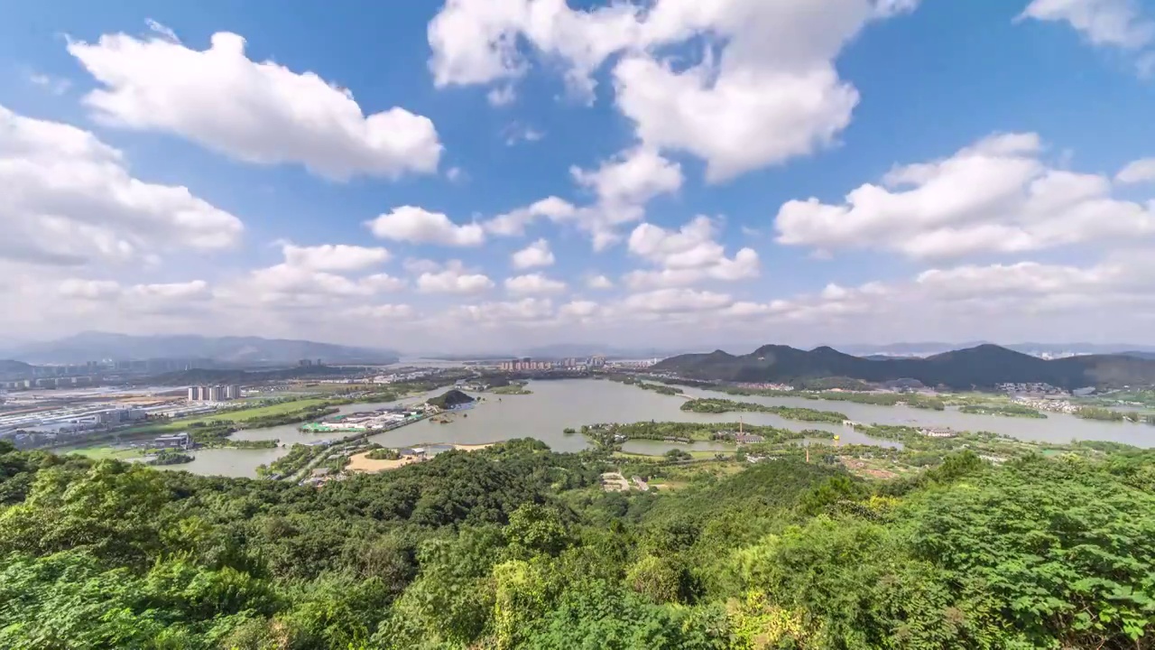 杭州萧山湘湖景区白昼延时视频素材