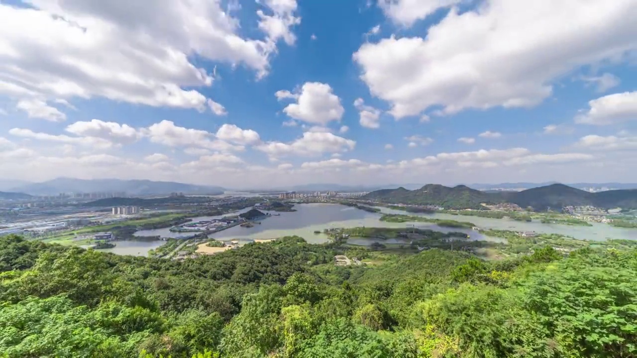 杭州萧山湘湖景区白昼延时视频素材