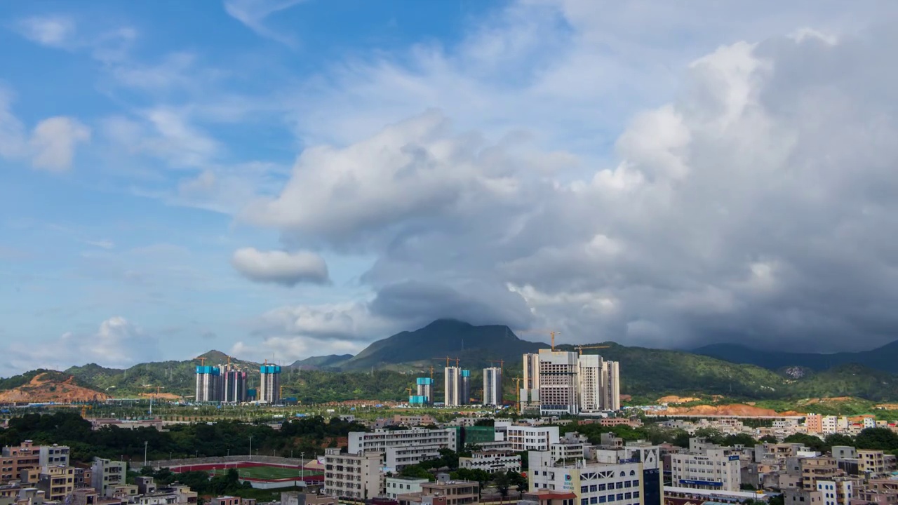 广东省汕尾城市云层延时视频素材视频素材