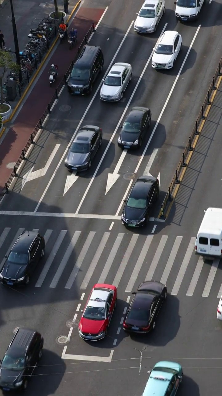 上海城市道路车流视频素材