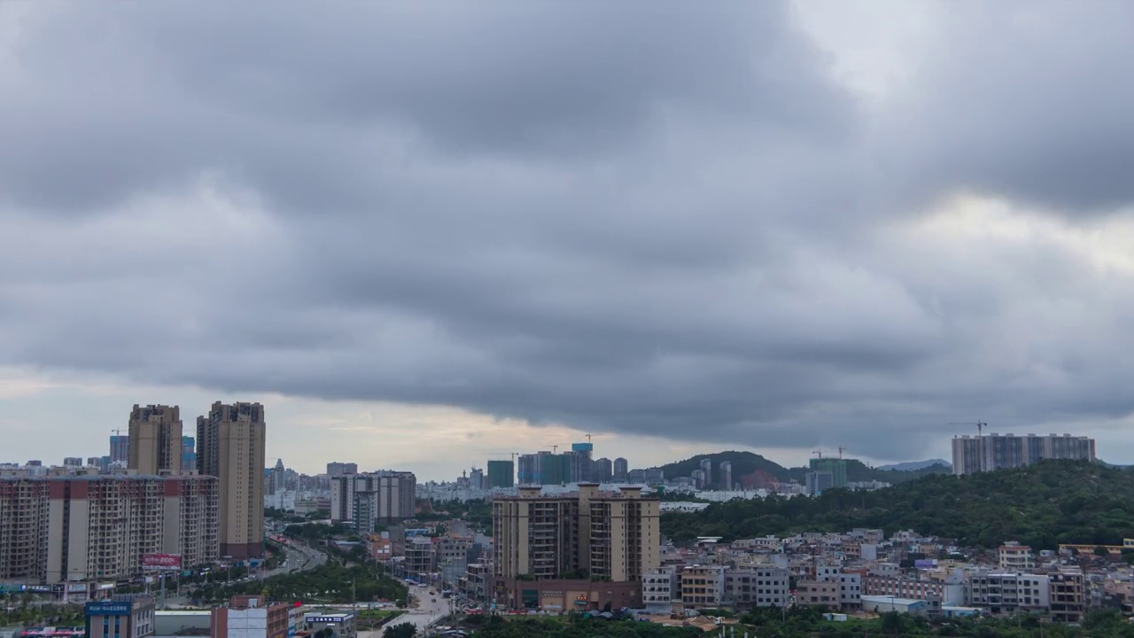 广东省汕尾市城市云层延时视频素材视频素材