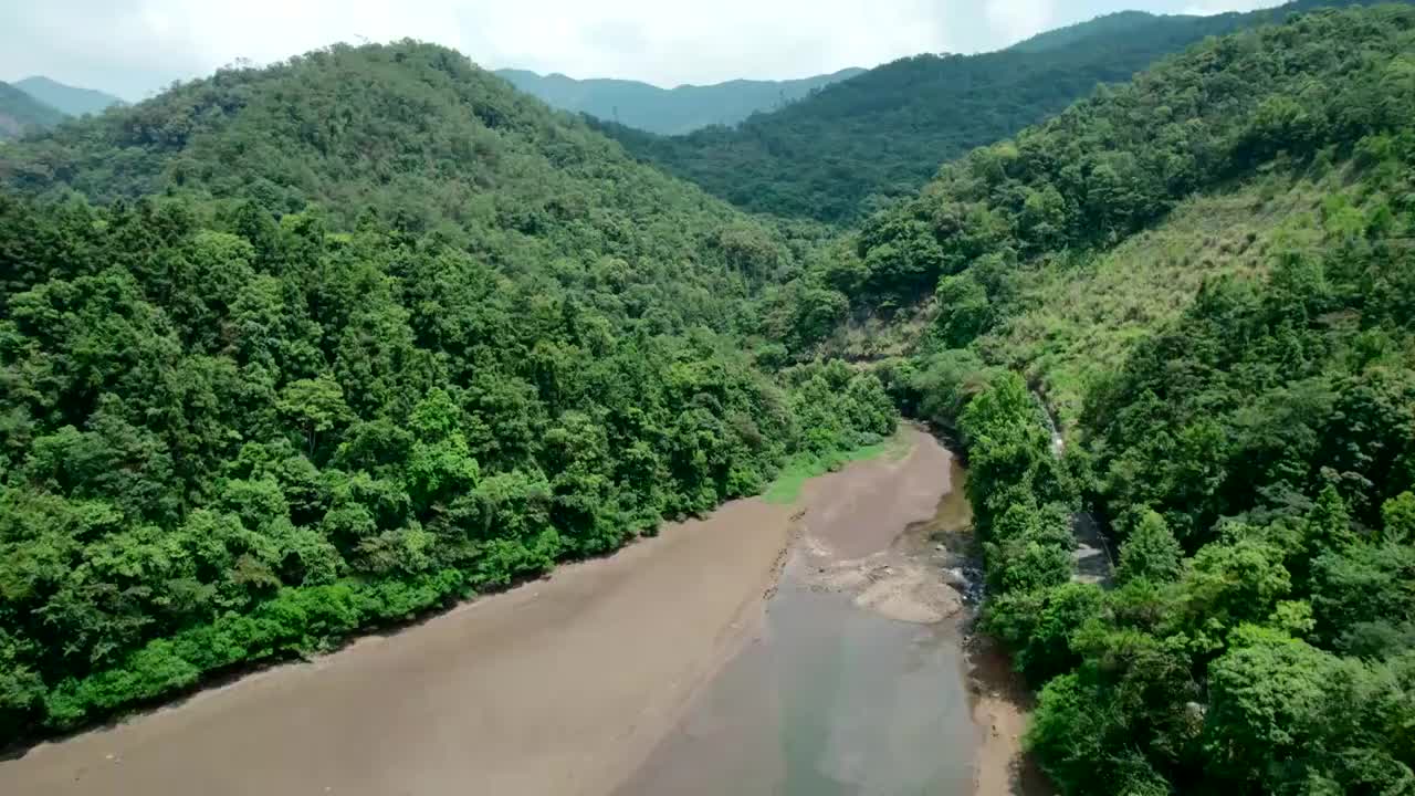 广州石门国家森林公园石门景区红枫湖视频素材