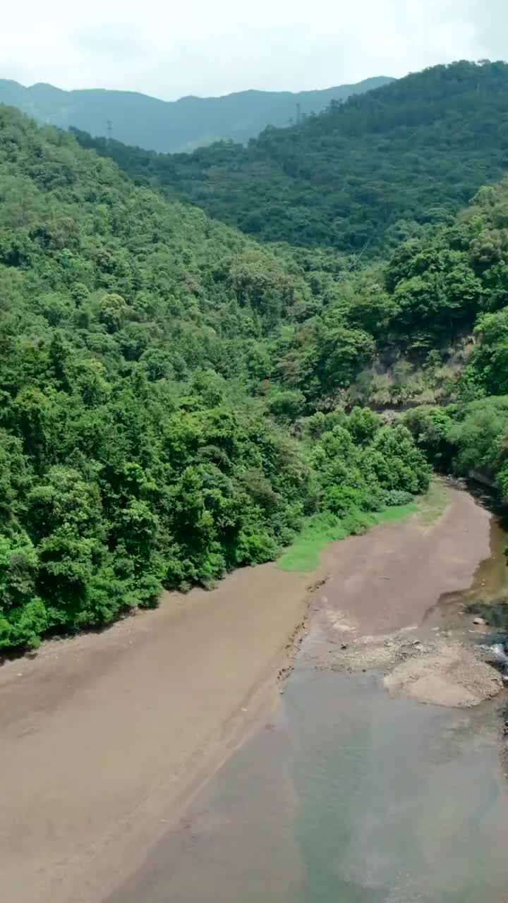 广州石门国家森林公园石门景区红枫湖视频素材