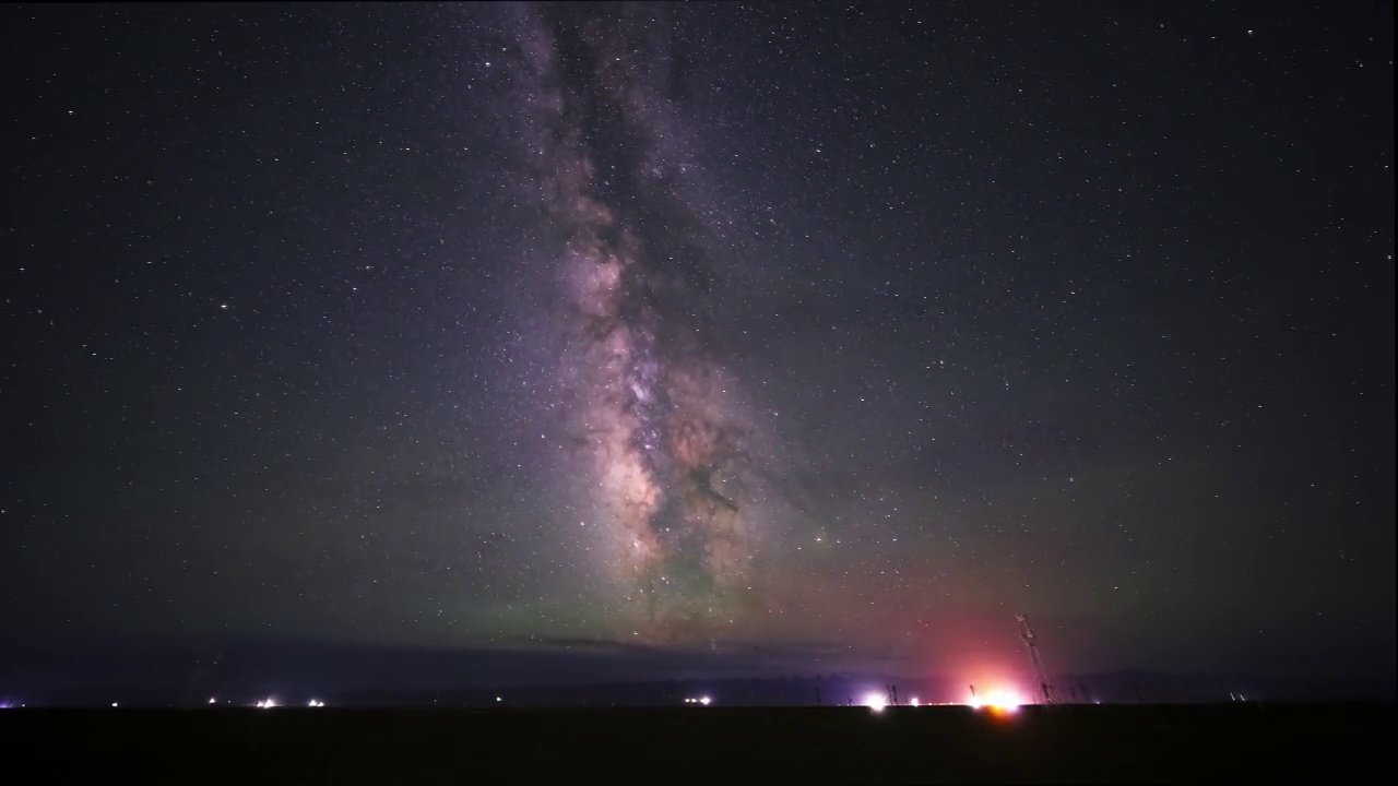 海西茫崖的斗转星移视频素材