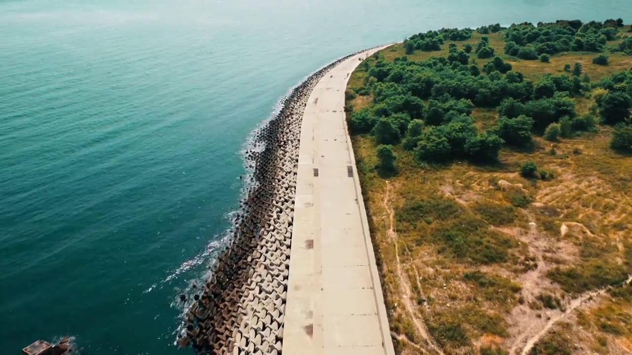 大连航拍海岸视频素材