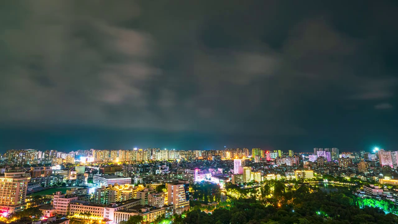 都市夜晚闪电延迟视频素材