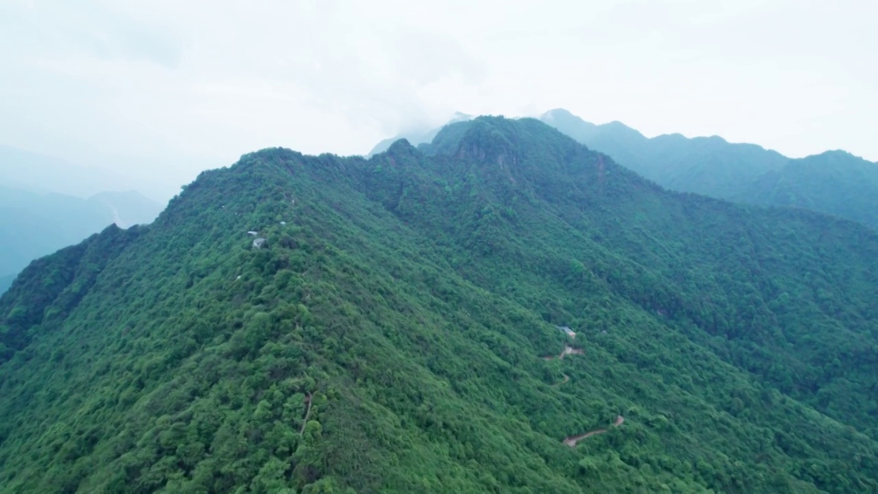 青城山云雾山脉视频素材