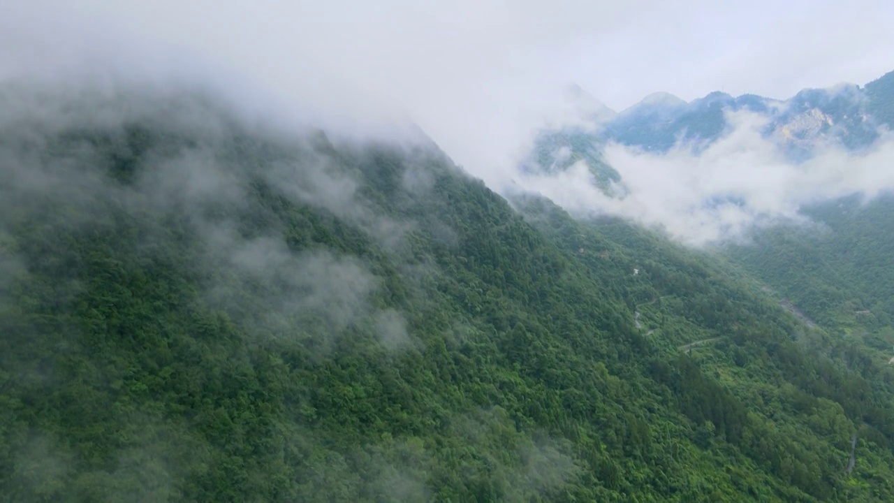 航拍山中云海视频素材