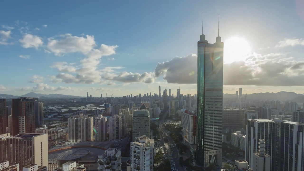 深圳罗湖天际线风景视频素材