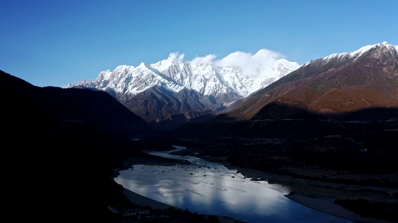 西藏林芝南迦巴瓦峰雪山视频素材