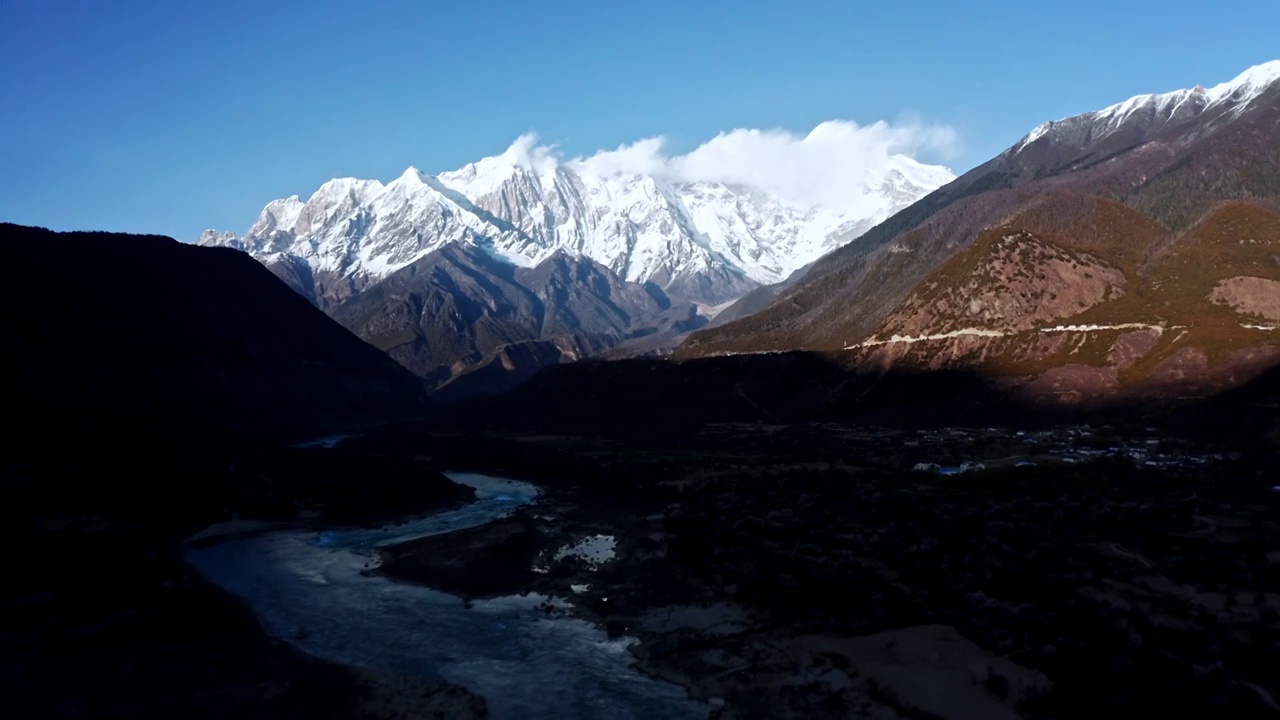 西藏林芝南迦巴瓦峰雪山视频素材