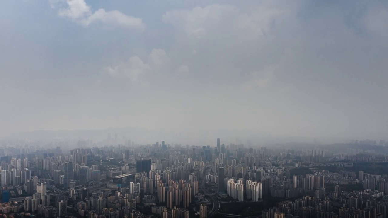 重庆强降雨到消失风光延时摄影视频素材