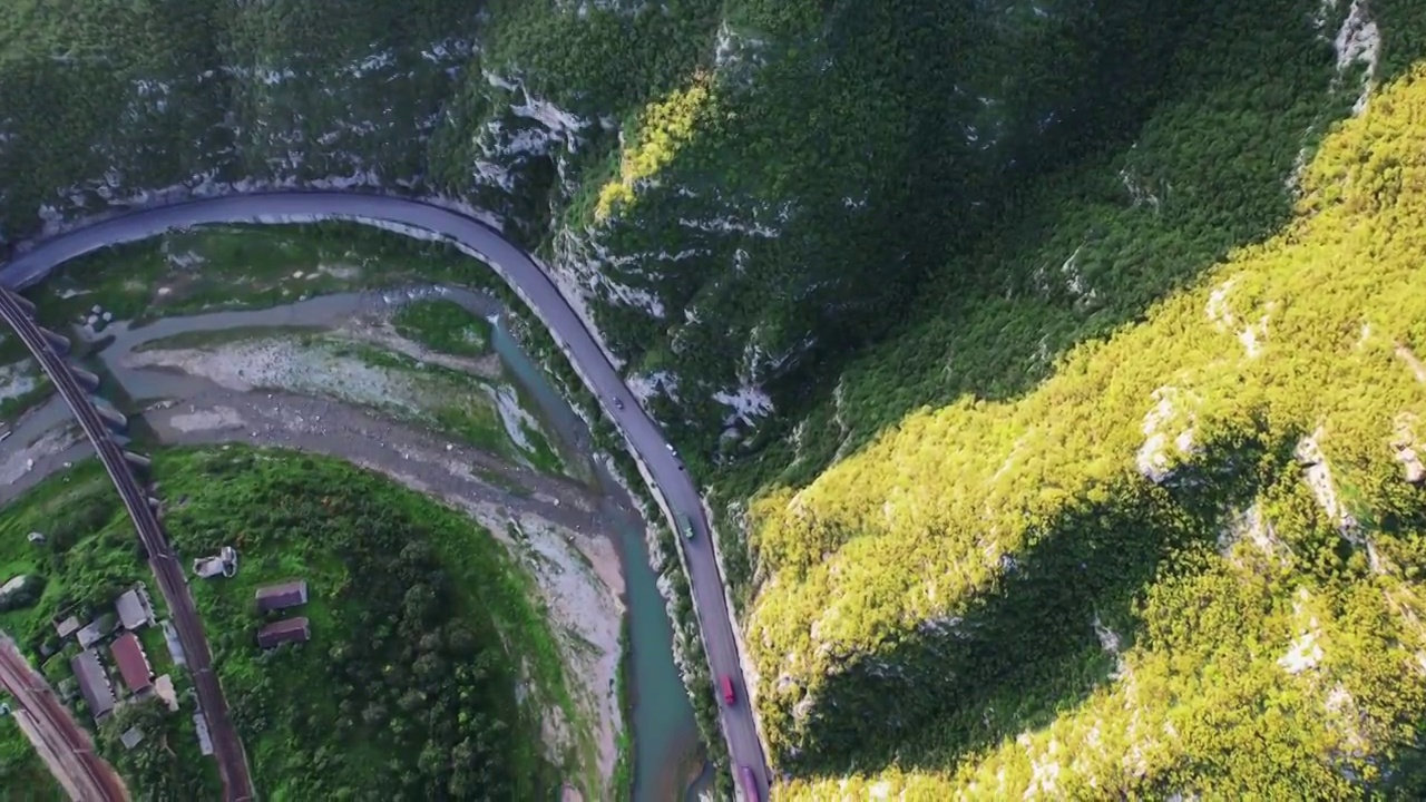 航拍太行山风光视频素材