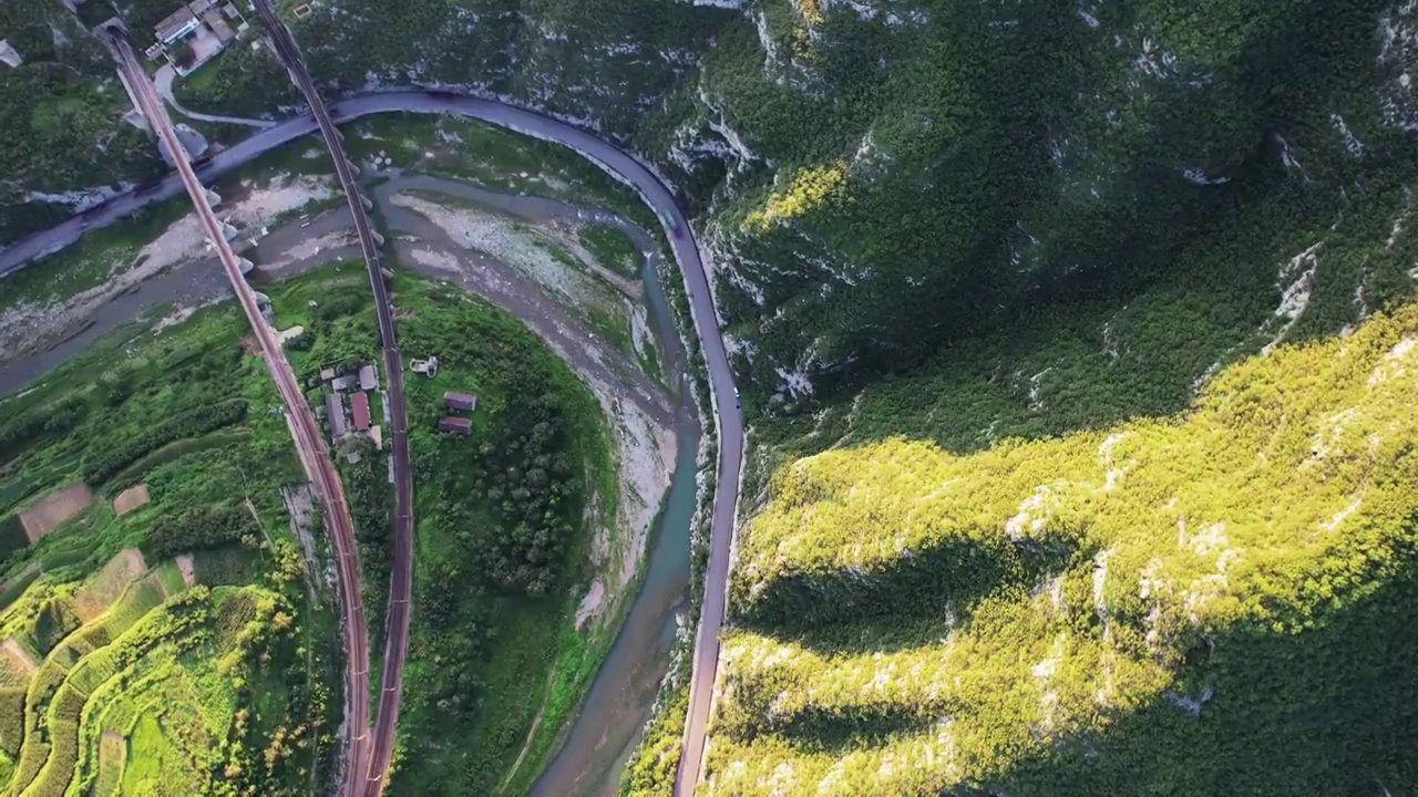 航拍太行山风光视频素材