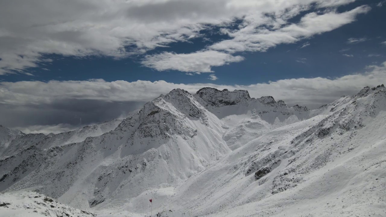 达古冰川雪山风光视频素材