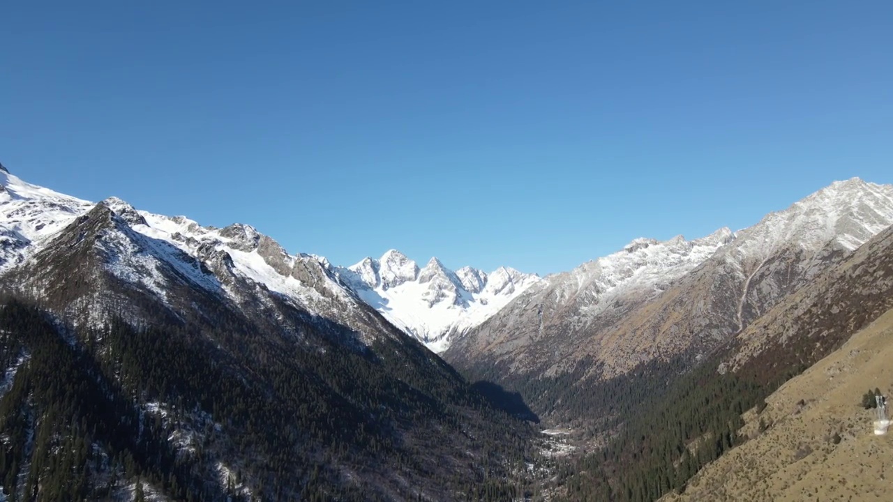 达古冰川雪山风光视频素材